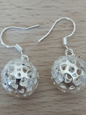 Elegance larger ball earrings 925 silver
