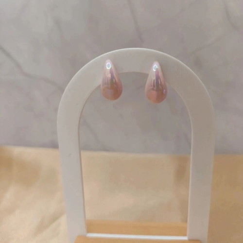 Pink Iridescent Teardrop Earrings new