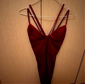 Φόρεμα βελούδινο κόκκινο