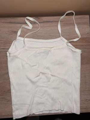 White tank top H&M used, size S