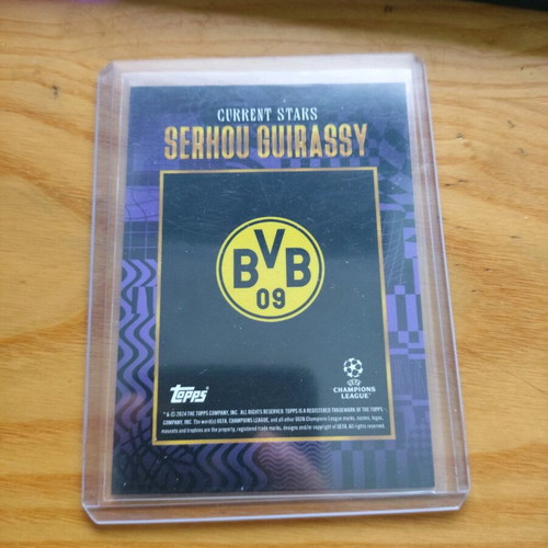 2024-25 Topps Deco UEFA Serhou Guirassy Current Stars Purple /25 like new card