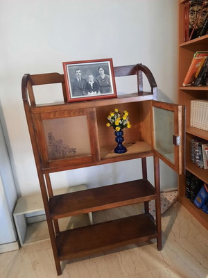 Grandma's Antique Wooden Cabinet used, 1950s