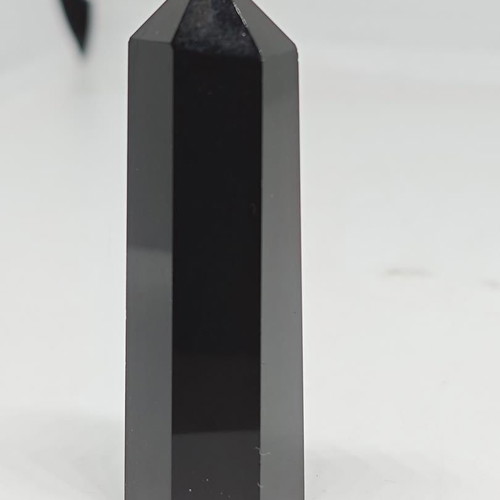 Obsidian decorative obelisk like new, natural black crystal