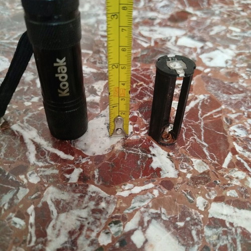 Kodak flashlight used, rusted battery compartment