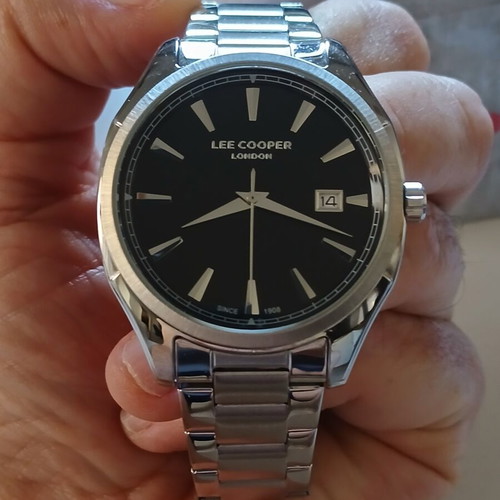 Lee Cooper LC08007.350 men's watch like new, black and silver