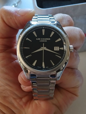 Lee Cooper LC08007.350 men's watch like new, black and silver