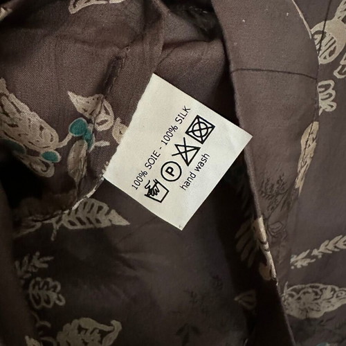 Silk floral tunic Vertiges Atelier like new, brown, size L