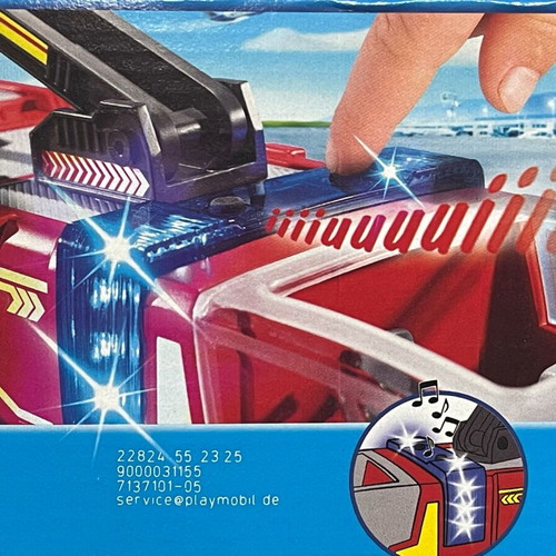 Playmobil City Action 71371 Airport Fire Truck with Sounds and Lights new