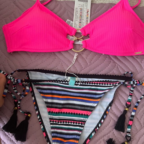 Swimsuit new women's size S/M pink and colorful