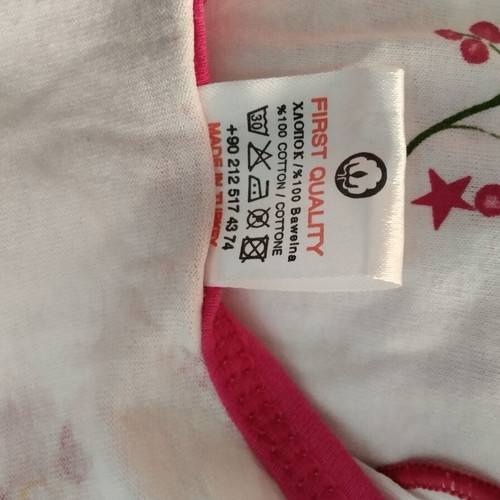 Cotton nightgown with flowers and lace size L like new