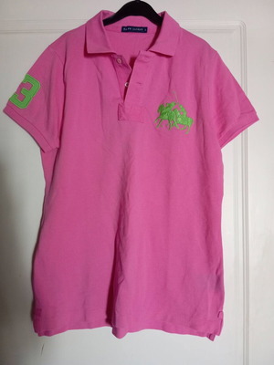 Γυναικείο Polo Ralph Lauren Big Pony σαν καινούργιο, έντονο ροζ και πράσινο