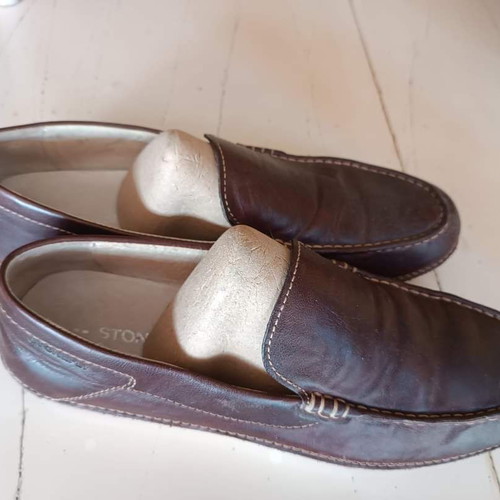 Stonefly men's brown leather moccasins like new size 45