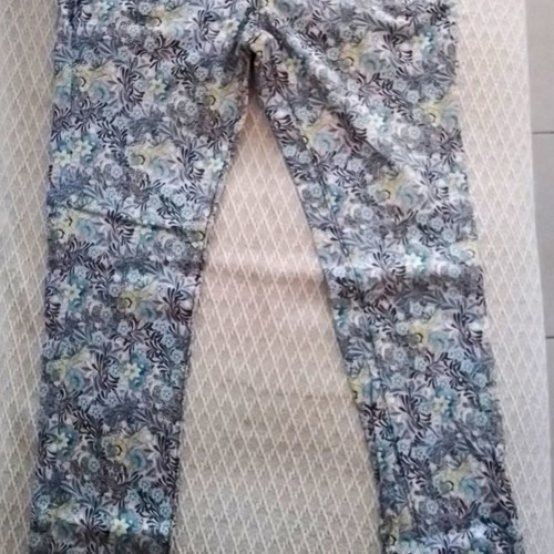 Zara Basic Denim printed slim pants size 34