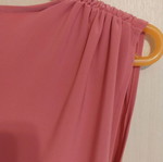 Zara pink blouse crossover with draping on one shoulder like new