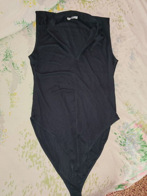 Zara elastic bodysuit new, black, size L/XL