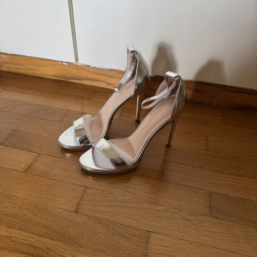 Tsoukalas Shoes silver high-heeled sandals size 39 new