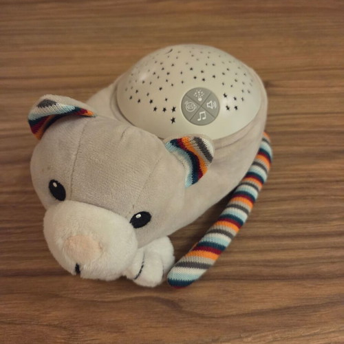 Cat Star Projector Plush Toy like new with sound sensor for babies