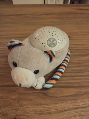 Cat Star Projector Plush Toy like new with sound sensor for babies