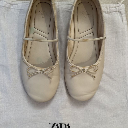 Zara ballerina shoes, beige, size 34