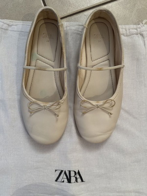 Zara ballerina shoes, beige, size 34