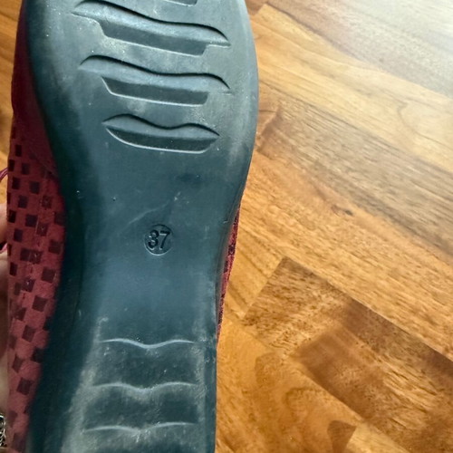 Burgundy leather ankle boots size 37 like new