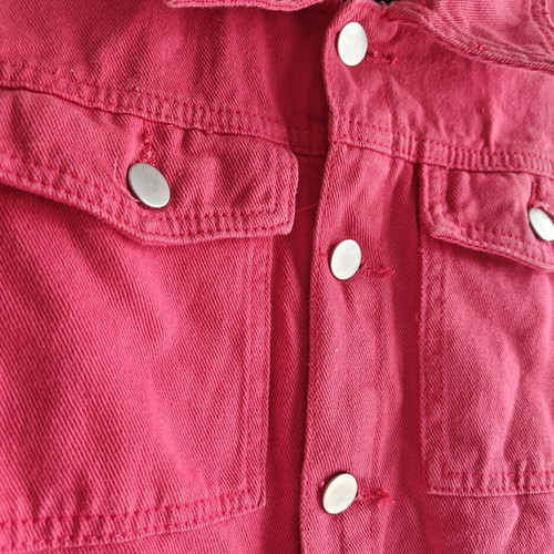 Boohoo women's pink denim jacket used, size XS
