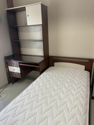 Single bed with metal frame, Candia mattress and nightstand like new