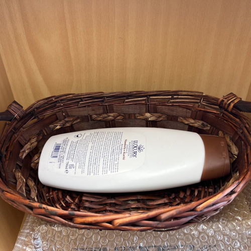 Wood wicker basket set of 3 new