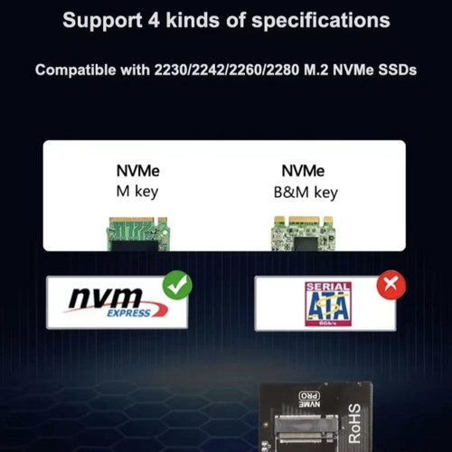 M.2 NVMe to PCI Express Adapter expansion card