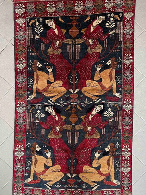 Kabul silk handmade rug new, rare collectible museum-quality silk