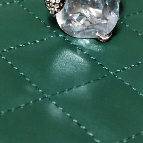 Silver ring with snake like new, large stone and crystal