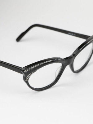 Robert La Roche Vintage 80s eyeglasses new, black with strass