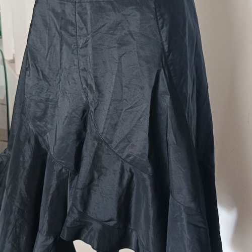 Motivi asymmetric skirt with ruffles black like new