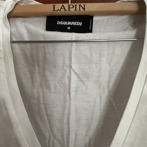 Dsquared2 T Shirt size M white, like new, V neck