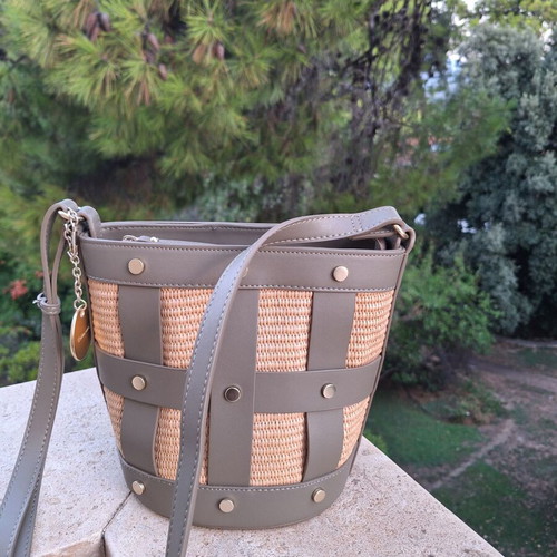 Tamaris crossbody bag, grey and beige