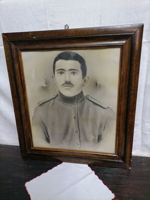 Πίνακας ζωγραφικής στρατιώτης Πρώτου Παγκοσμίου Πολέμου μεταχειρισμένος 57x51