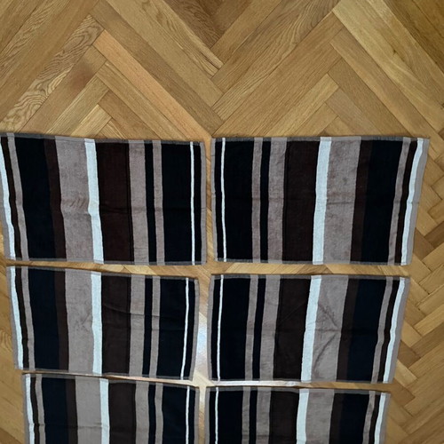 Set of 6 new cotton towels, 32 x 50 cm