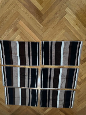 Set of 6 new cotton towels, 32 x 50 cm