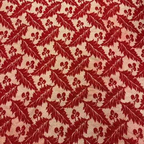 Wool woven throw like new, red with handmade lace edging