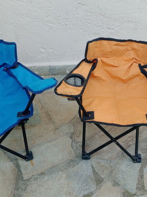 Folding beach chairs for small children, set of 2