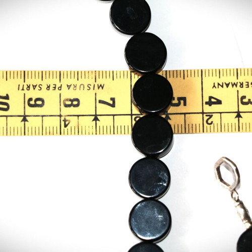Necklace genuine onyx new, sterling silver 925 SST045