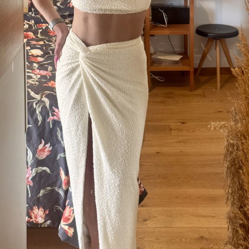 Oh Polly set like new, white top size 8 and skirt size 6