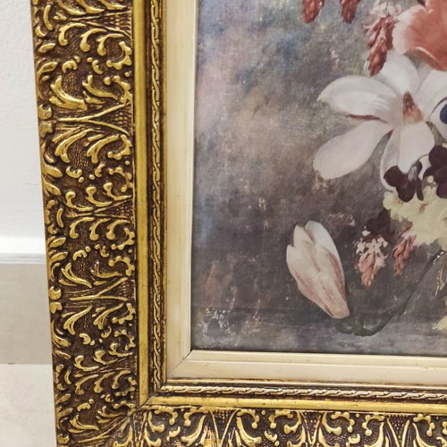 Gold carved frame used