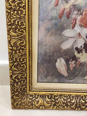 Gold carved frame used