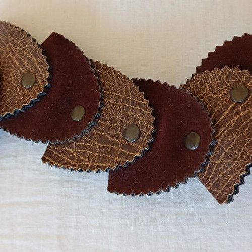 Women's belt like new, beige and brown, for dress or shirt