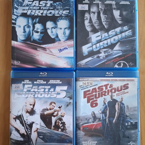Fast & Furious collection 4 Blu-ray like new with Greek subtitles