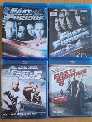 Fast & Furious collection 4 Blu-ray like new with Greek subtitles