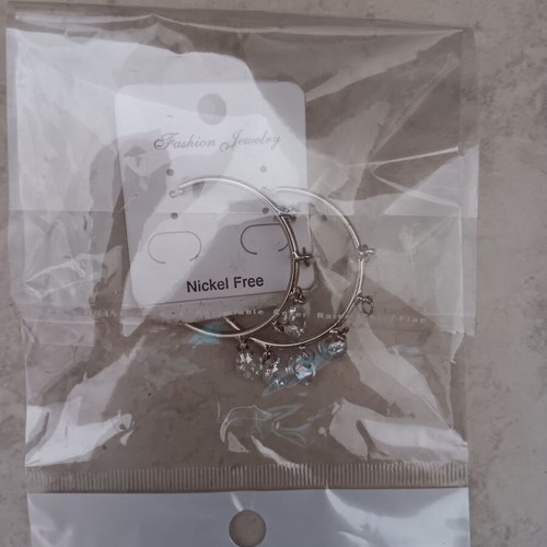 Earrings new, silver color, not silver material