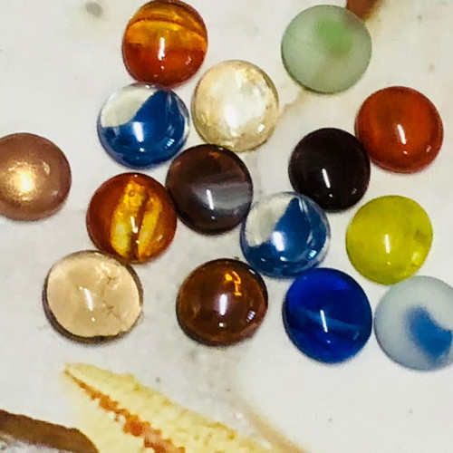 Pack of 15 glass cabochons for jewelry making new