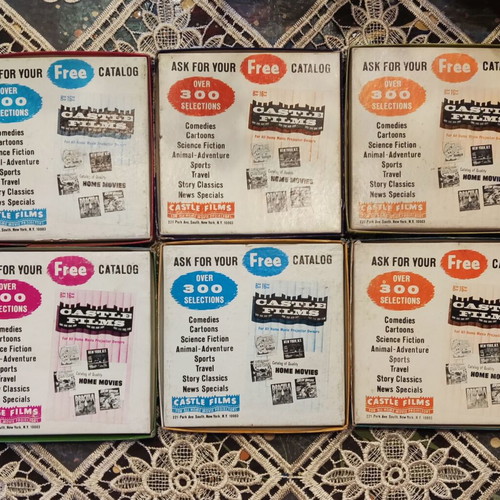 Castle Films vintage super 8mm movie collection used, complete edition